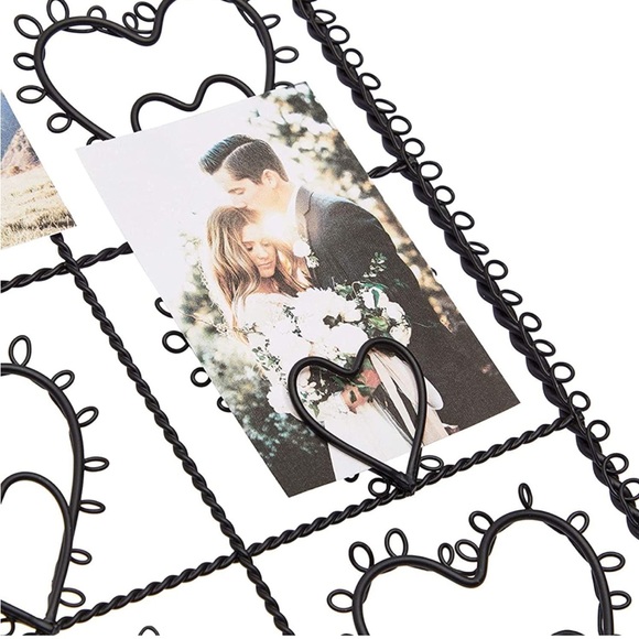 Wire Heart Picture Frame Collage Photo Cards Memo Note Display Window Wall Note - Picture 4 of 6